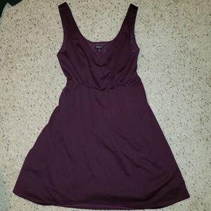 Plum V Neck Dress